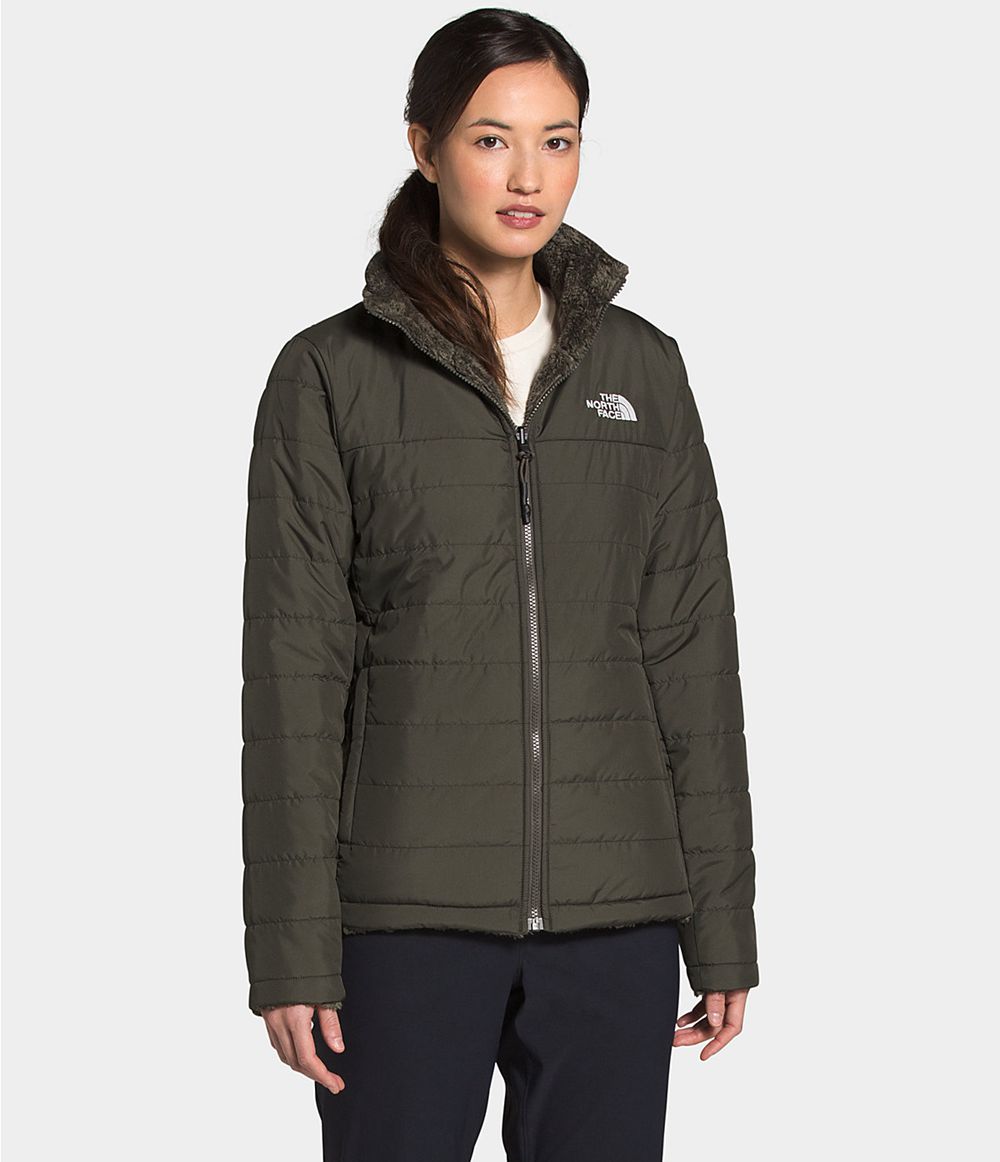 The North Face Mossbud Reversible Isolierte Jacken Damen - Olivgrün CH-204XESA